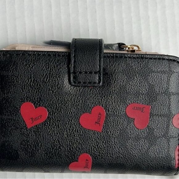 Juicy Couture Heart Liquorice Bifold Wallet - Picture 5 of 8